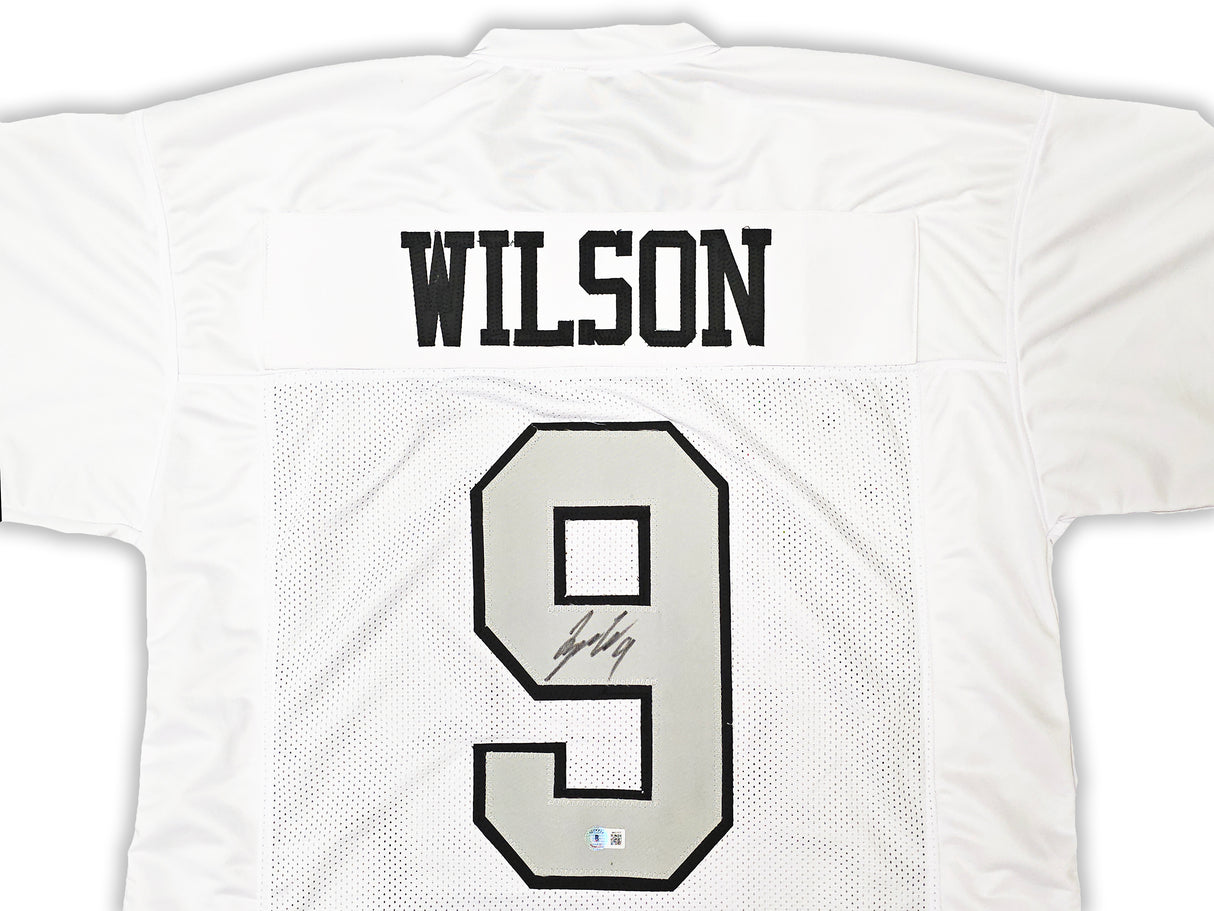 Las Vegas Raiders Tyree Wilson Autographed White Color Rush Jersey Beckett BAS Witness Stock #217962