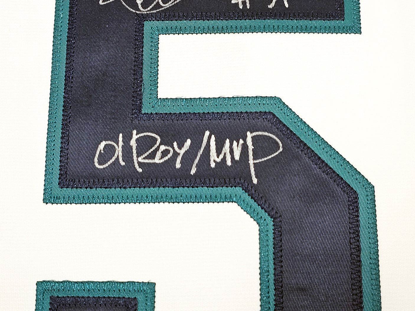 Seattle Mariners Ichiro Suzuki Autographed White Authentic Mitchell & Ness 2001 All Star Patch Jersey Size 48 "01 ROY/MVP" IS Holo Stock #217974