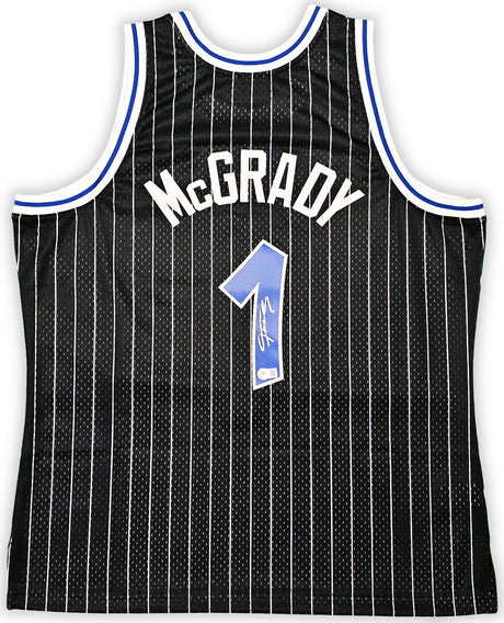 Orlando Magic Tracy McGrady Autographed Black Authentic Mitchell & Ness 2003-04 HWC Swingman Jersey Size XL Beckett BAS Witness Stock #216980