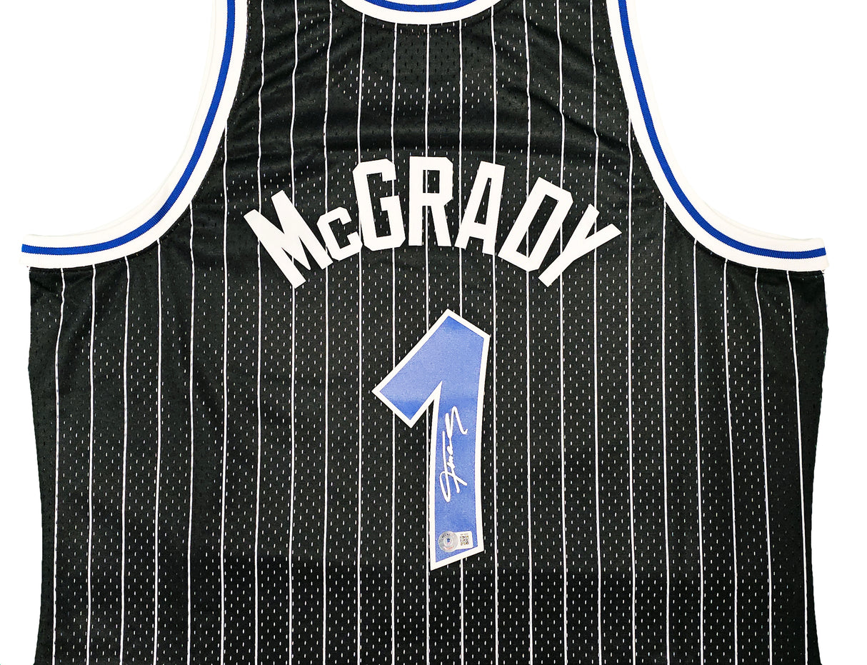 Orlando Magic Tracy McGrady Autographed Black Authentic Mitchell & Ness 2003-04 HWC Swingman Jersey Size XL Beckett BAS Witness Stock #216980