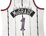 Toronto Raptors Tracy McGrady Autographed White Authentic Mitchell & Ness 1998-99 HWC Swingman Jersey Size XL Beckett BAS Witness Stock #216976