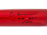 Elly De La Cruz Autographed Red B45 Player Model Bat Cincinnati Reds "MLB Debut 6/6/23" Beckett BAS Witness Stock #218703