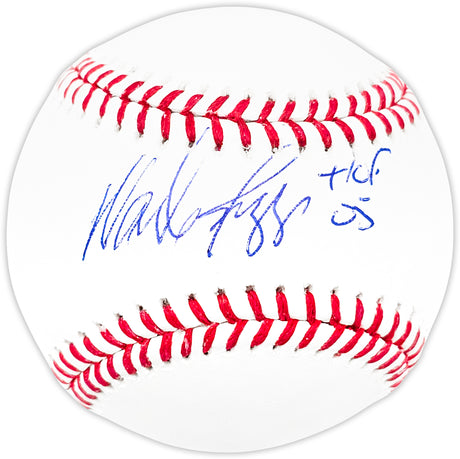 Wade Boggs Autographed Official MLB Baseball Boston Red Sox "HOF 05" Beckett BAS Witness Stock #212198