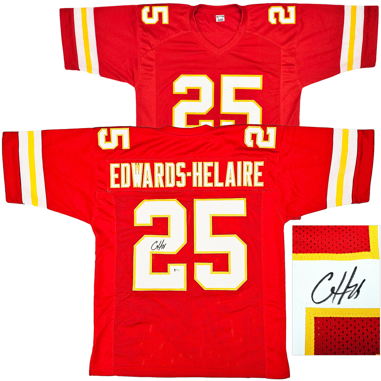 Kansas City Chiefs Clyde Edwards-Helaire Autographed Red Jersey Beckett BAS Stock #193945
