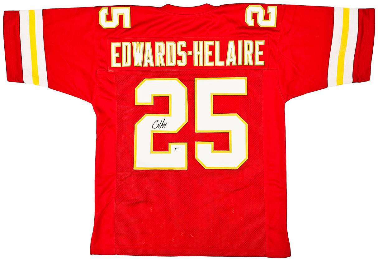 Kansas City Chiefs Clyde Edwards-Helaire Autographed Red Jersey Beckett BAS Stock #193945