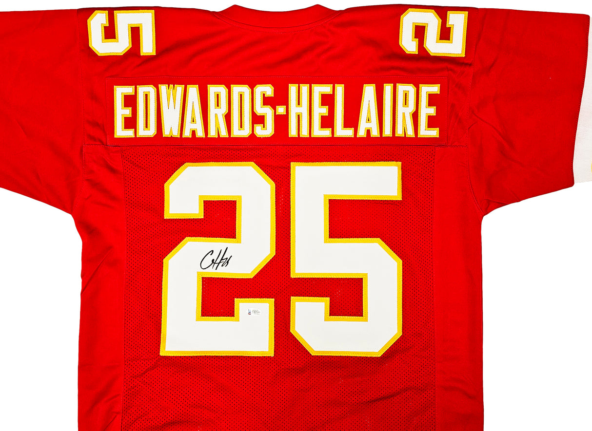 Kansas City Chiefs Clyde Edwards-Helaire Autographed Red Jersey Beckett BAS Stock #193945