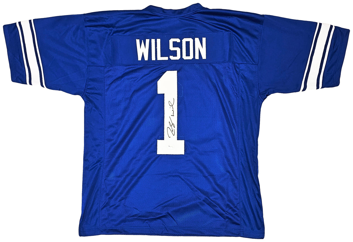 BYU Cougars Zach Wilson Autographed Royal Blue Jersey Beckett BAS Stock #191149