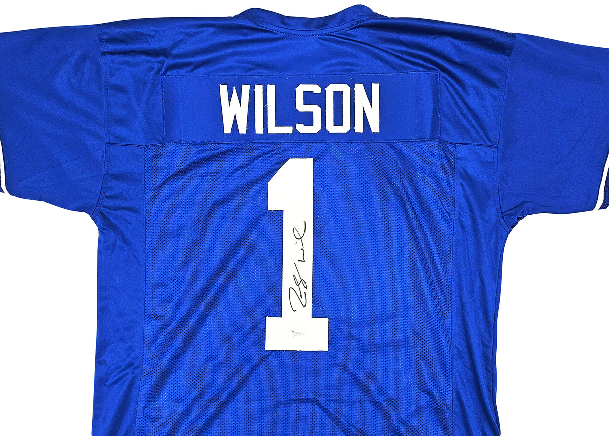 BYU Cougars Zach Wilson Autographed Royal Blue Jersey Beckett BAS Stock #191149