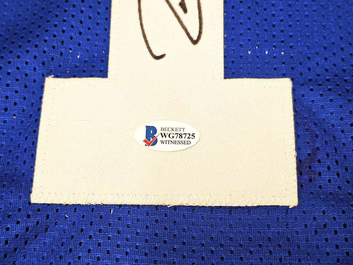 BYU Cougars Zach Wilson Autographed Royal Blue Jersey Beckett BAS Stock #191149
