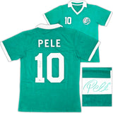 New York Cosmos Pele Autographed Green Jersey Beckett BAS Stock #194363