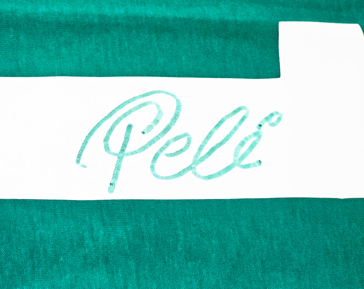 New York Cosmos Pele Autographed Green Jersey Beckett BAS Stock #194363