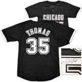 Chicago White Sox Frank Thomas Autographed Black Jersey Beckett BAS Stock #179029