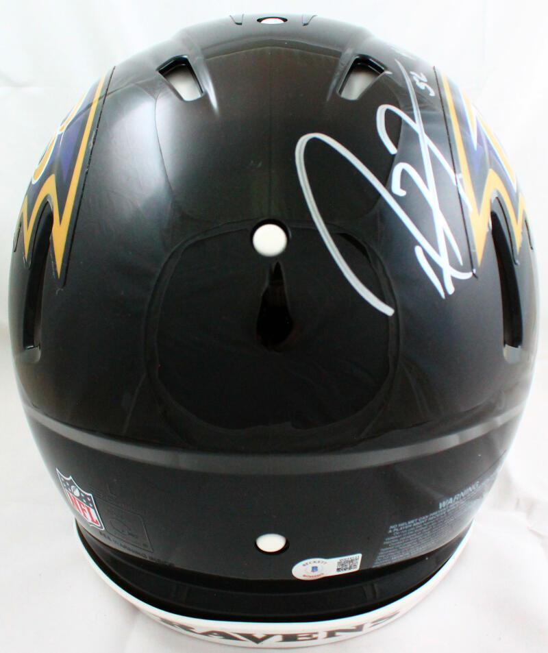 Ray Lewis Autographed Ravens F/S Speed Authentic Helmet w/HOF-BeckettW Hologram
