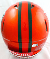 Ray Lewis Signed Hurricanes F/S Riddell Flash Speed Authentic Helmet-BAWHologram