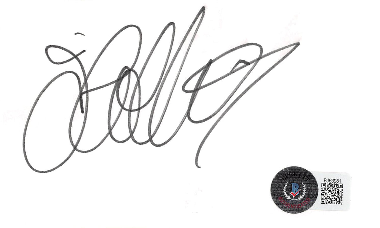 Joan Collins Dynasty Authentic Signed 3x5 Index Card Autographed BAS #BJ63981