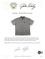 John Daly Authentic Signed Match Worn Gray Loudmouth Polo Shirt BAS #BH00338