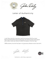 John Daly Signed Match Worn Dark Gray Etonic Quarter Zip Shirt BAS #BH00326