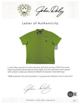 John Daly Authentic Signed Match Worn Green Loudmouth Polo Shirt BAS #JD7BH00373