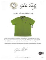 John Daly Authentic Signed Match Worn Green Loudmouth Polo Shirt BAS #8BH00359