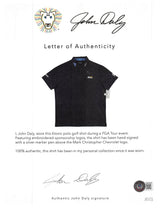 John Daly Authentic Signed Match Worn Blue FOH Polo Shirt BAS #BH00363