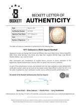 1977 Athletics (24) McCatty, Langford, Page Signed Oal Baseball BAS #AC33306