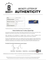 Up Close & Personal (13) Redford, Pfeiffer Signed 5x12 Placard Sign BAS #AC99547