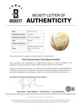 1991 Reds (23) Larkin, Perez Authentic Signed Onl Baseball BAS #AC01893