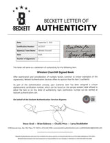 Winston Churchill Authentic Signed 7.75x 10 Visitors Register Book BAS #AC33537