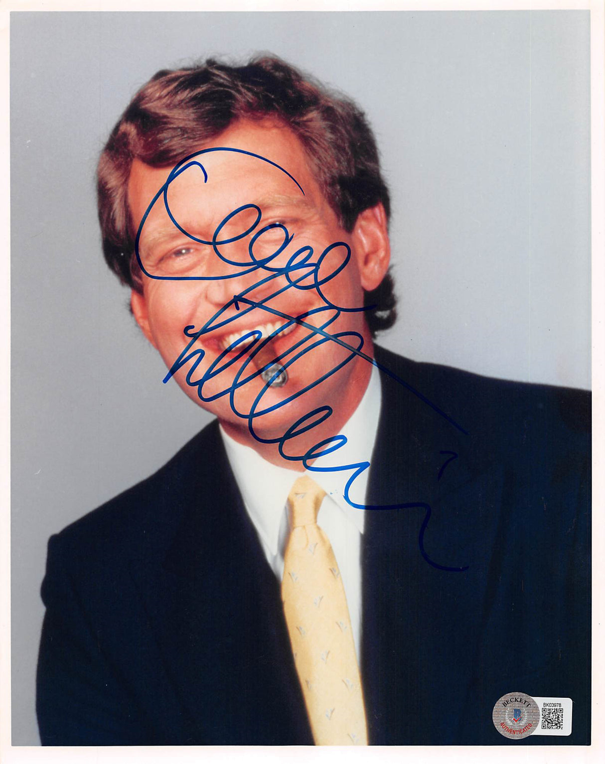 David Letterman Late Night Authentic Signed 8x10 Photo Autographed BAS #BK03978