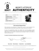 Clint Eastwood In The Line Of Fire Authentic Signed 8x10 B&W Photo BAS #AD04670