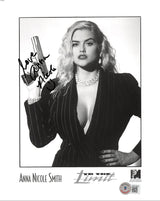 Anna Nicole Smith To The Limit "Love" Signed 8x10 B&W Photo BAS #AD04664