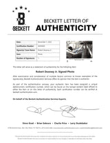 Robert Downey Jr. Chaplin Authentic Signed 8x10 Black & White Photo BAS #AD04660