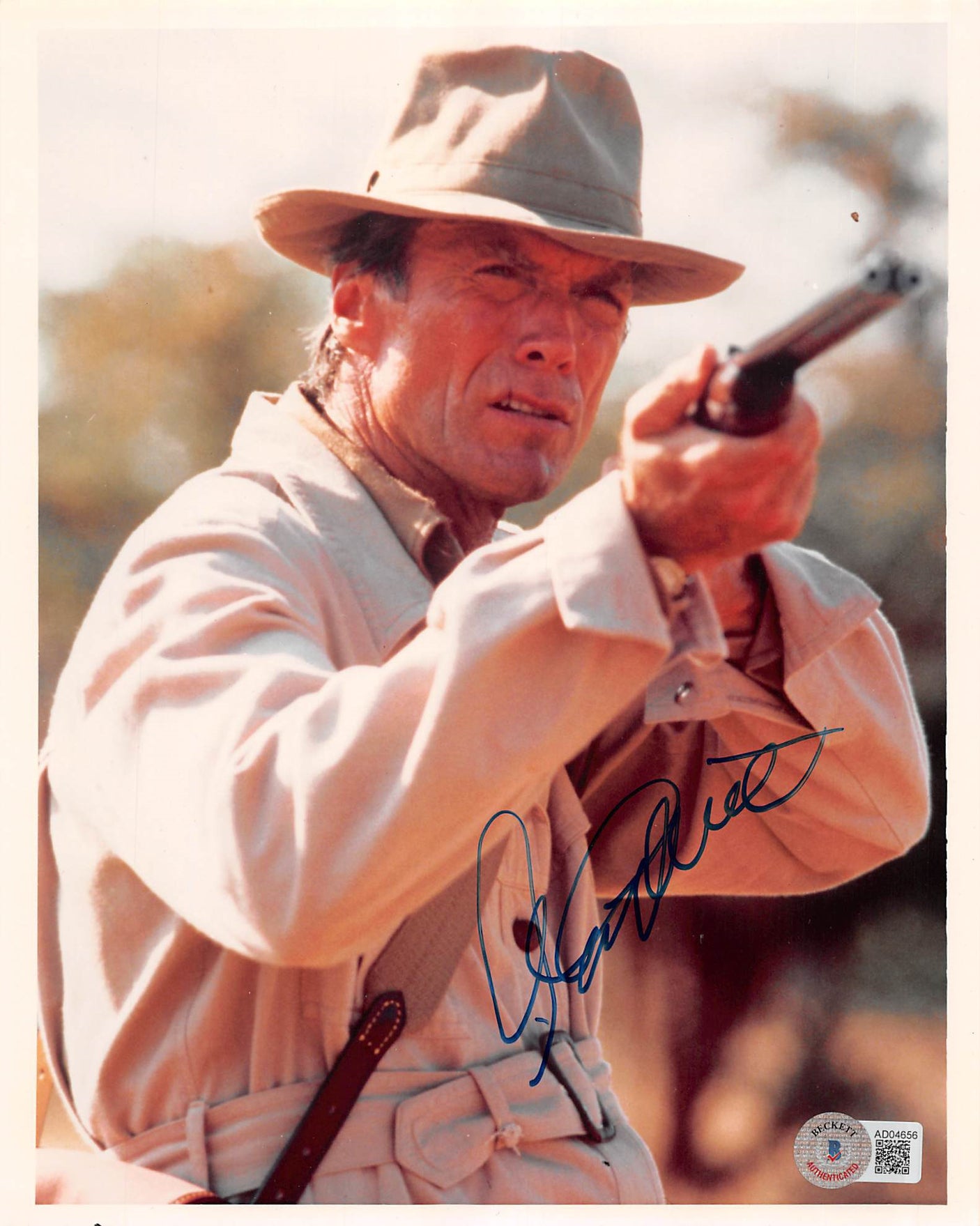 Clint Eastwood White Hunter Black Heart Authentic Signed 8x10 Photo BAS #AD04656