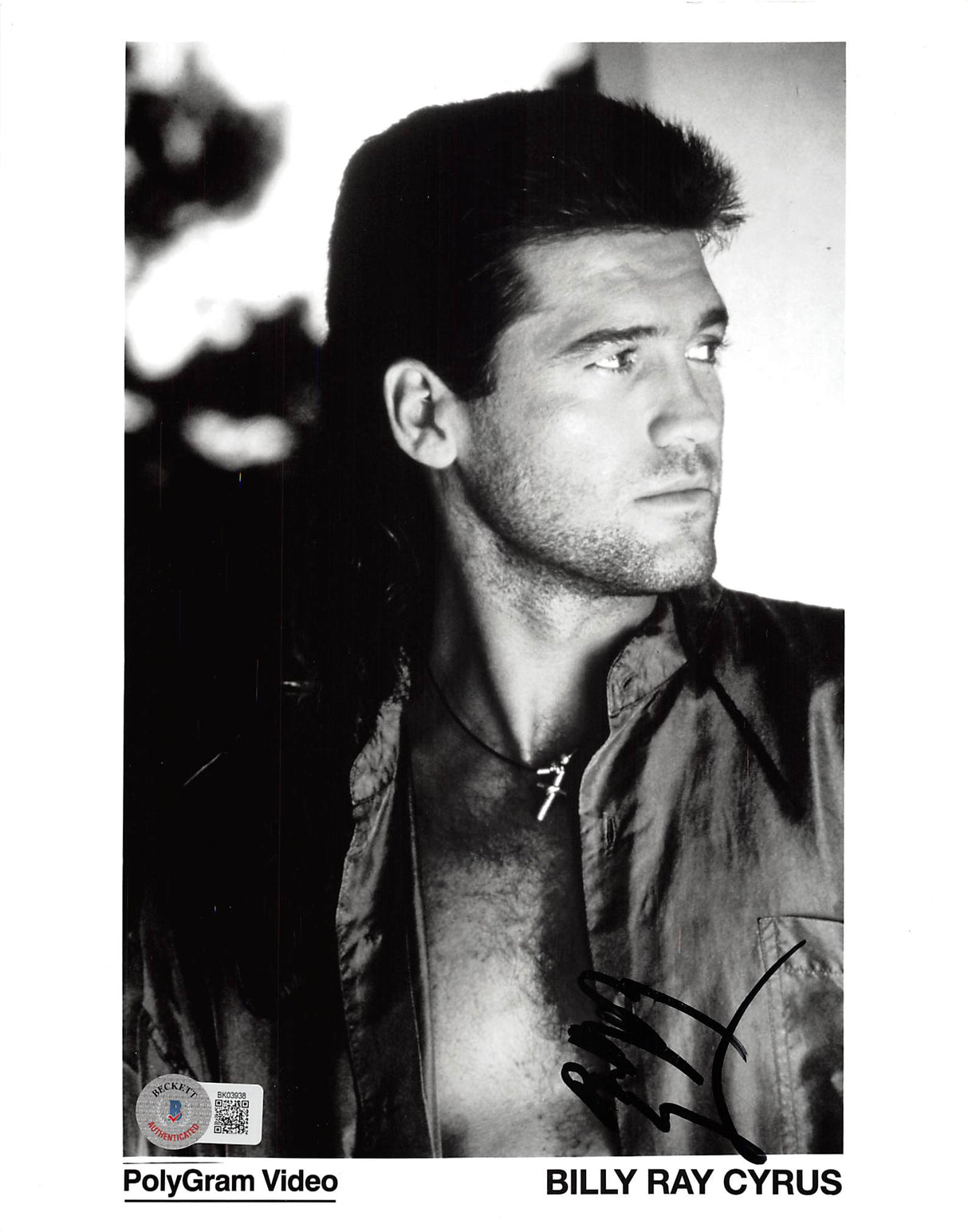 Billy Ray Cyrus Country Musician Authentic Signed 8x10 Photo BAS #BK03938