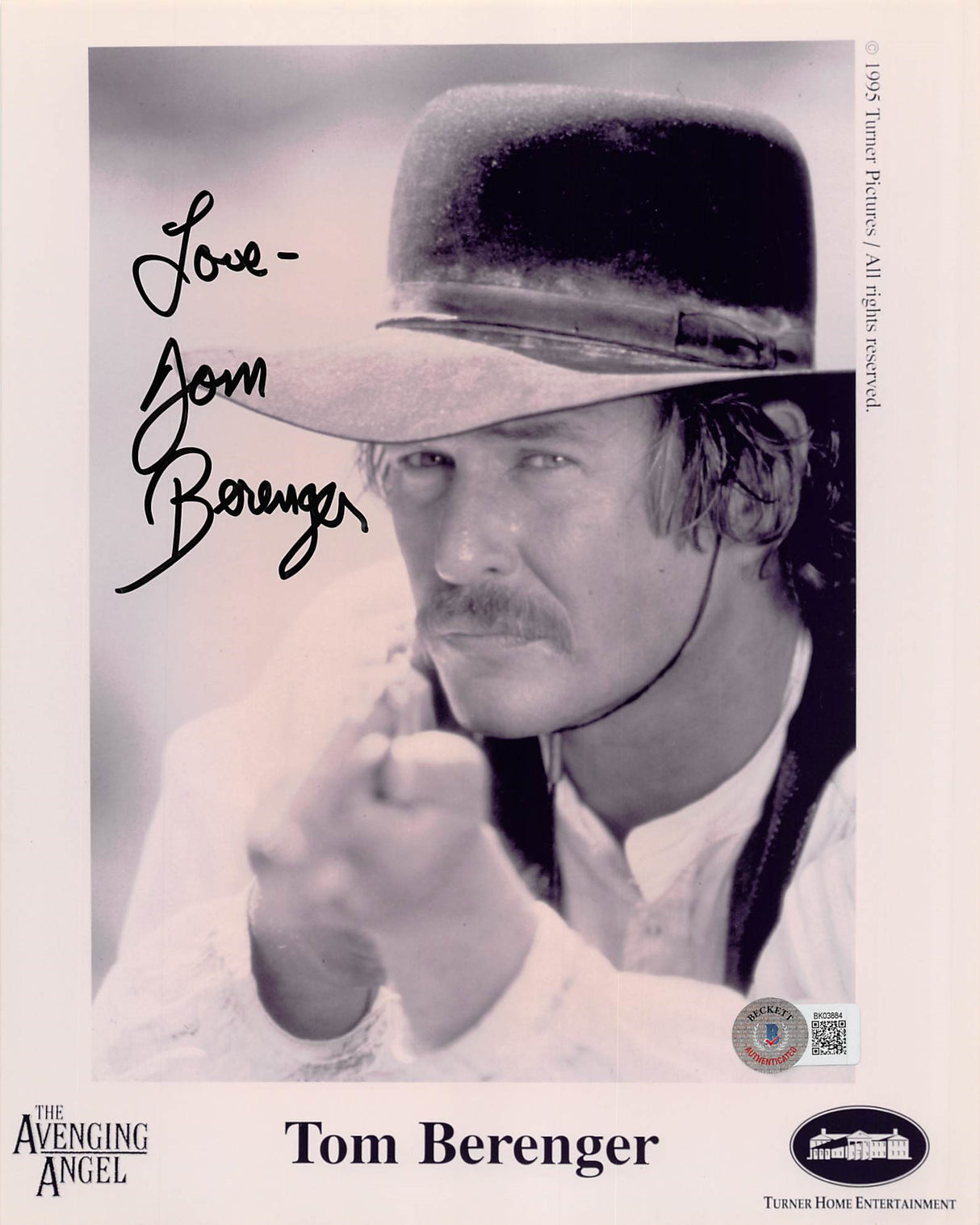Tom Berenger The Avenging Angel "Love" Authentic Signed 8x10 Photo BAS #BK03884