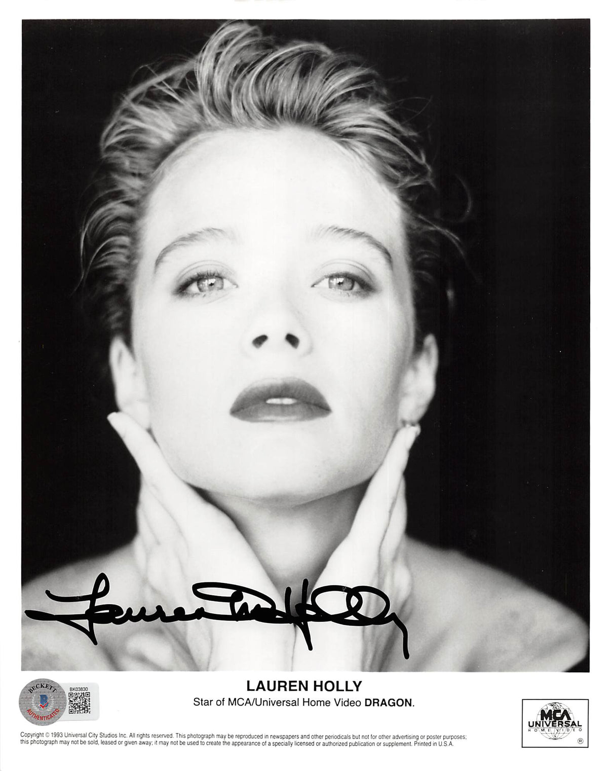 Lauren Holly Dragon Authentic Signed 8x10 Photo Autographed BAS #BK03830