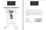 Saints Drew Brees Signed Game Worn 10/22/17 White Nike Jersey Photomatched & PSA