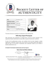 Giants Willie Mays "Best Wishes" Signed 8x10 Black & White Photo BAS #A86122