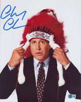 Chevy Chase Vegas Vacation Signed 11x14 Vertical Headdress Photo BAS Witnessed