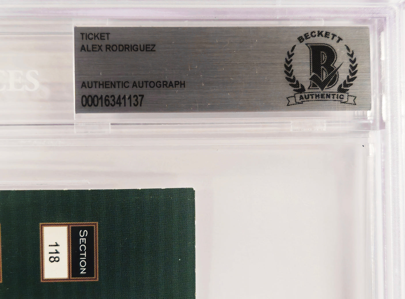 Alex Rodriguez Autographed July 15th, 1999 Ticket Seattle Mariners First Game in Safeco Field Beckett BAS #16341137