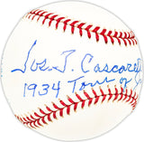 Joe Cascarella Autographed Official AL Baseball Boston Red Sox "1934 Tour of Japan" Beckett BAS QR #BM25289