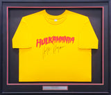 WWE Hulk Hogan Autographed Framed Yellow Shirt JSA Stock #234596
