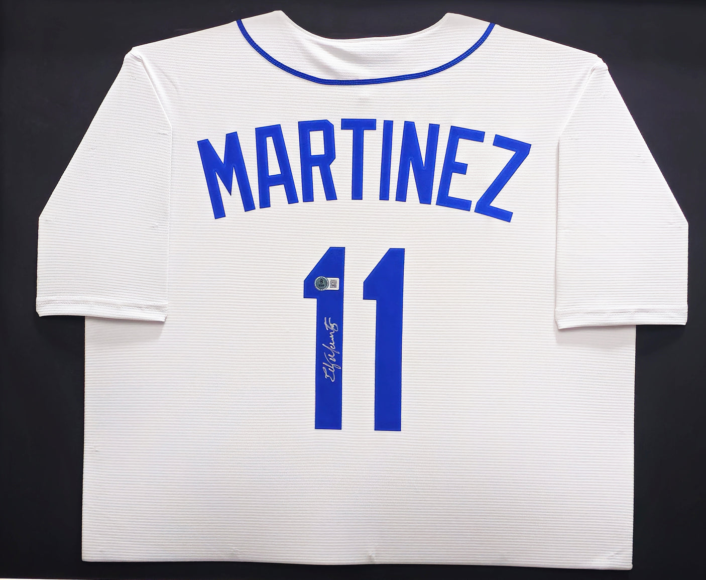 Seattle Mariners Edgar Martinez Autographed Framed White Nike Cooperstown Collection Jersey Beckett BAS Witness Stock #233876
