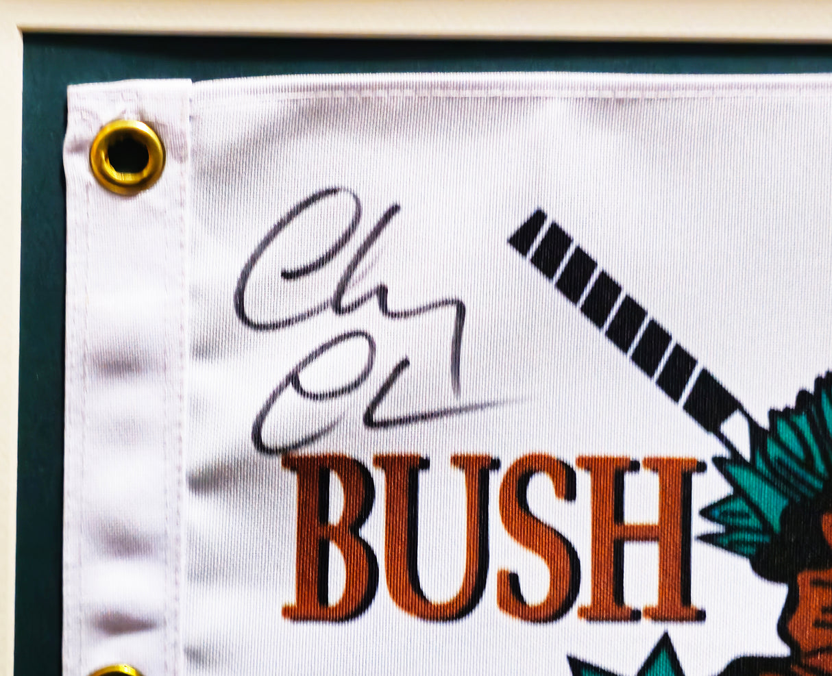 Chevy Chase Autographed White Framed Caddyshack Golf Pin Flag Beckett BAS QR Stock #233870