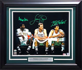 Larry Bird, Kevin McHale & Robert Parrish Autographed Framed 16x20 Photo Boston Celtics Beckett BAS Witness Stock #234603