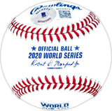 Walker Buehler Autographed Official 2020 World Series Baseball Los Angeles Dodgers Beckett BAS QR Stock #193679