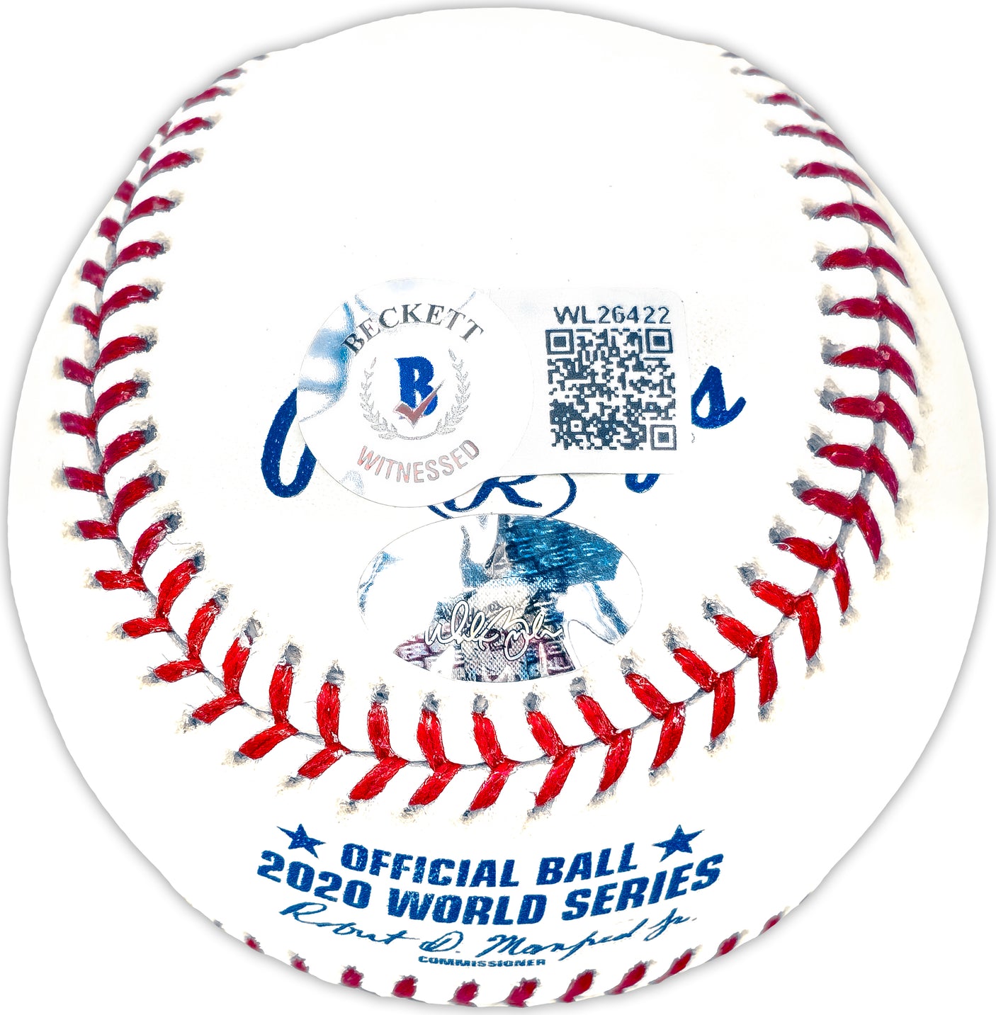 Walker Buehler Autographed Official 2020 World Series MLB Baseball Los Angeles Dodgers "2020 WS Champs" Beckett BAS QR Stock #203868