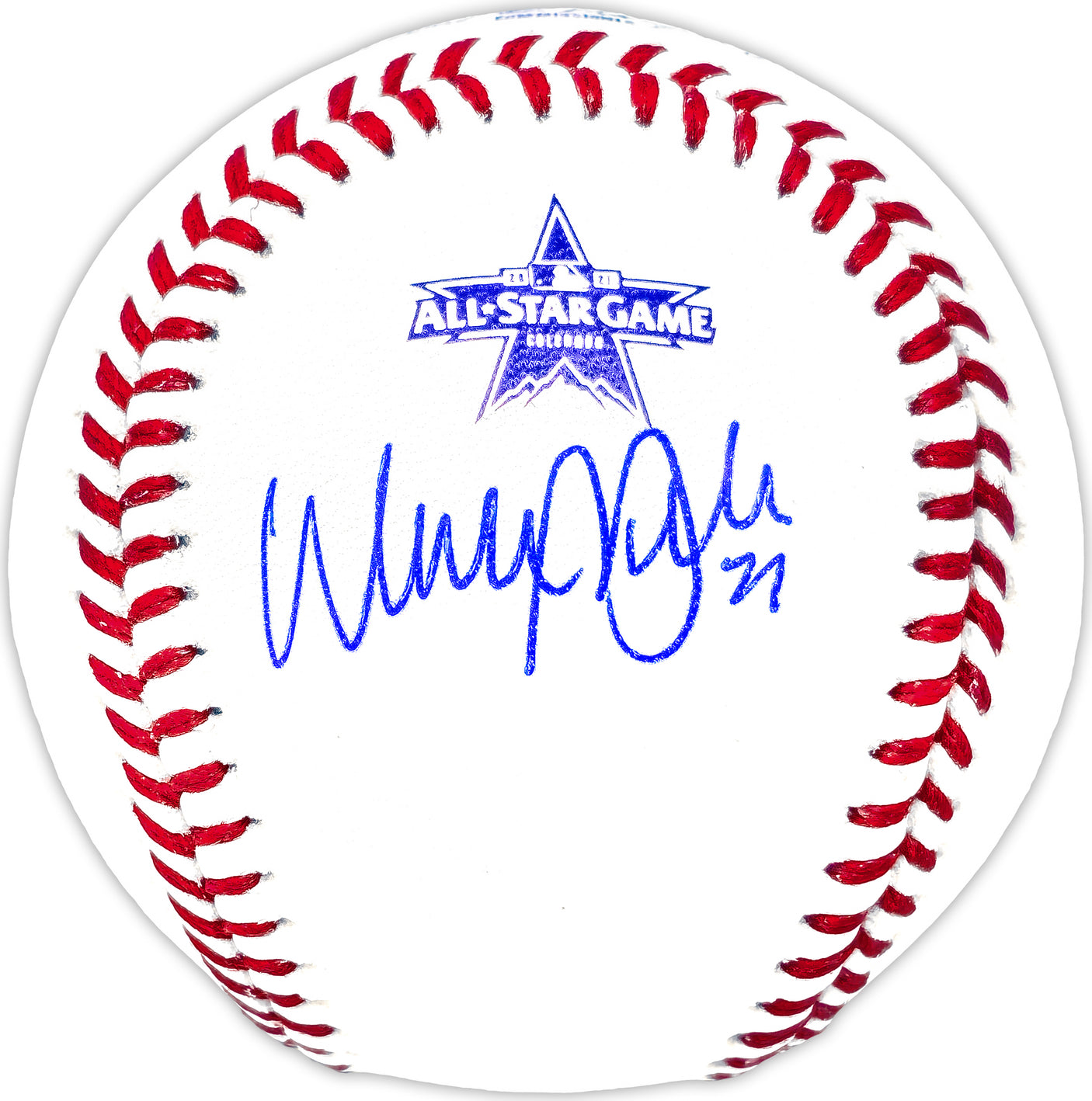 Walker Buehler Autographed Official 2021 All Star Game MLB Baseball Dodgers, Red Sox Beckett BAS QR Stock #203869