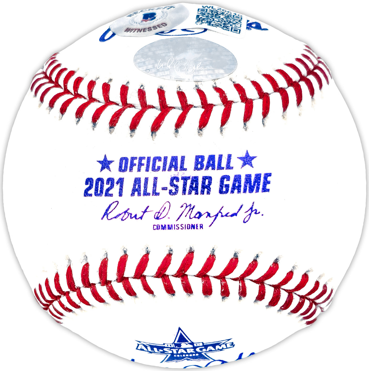 Walker Buehler Autographed Official 2021 All Star Game MLB Baseball Dodgers, Red Sox Beckett BAS QR Stock #203869