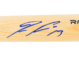 Ronald Acuna Jr. Autographed Blonde Rawlings Baseball Bat Atlanta Braves Beckett BAS Stock #181315